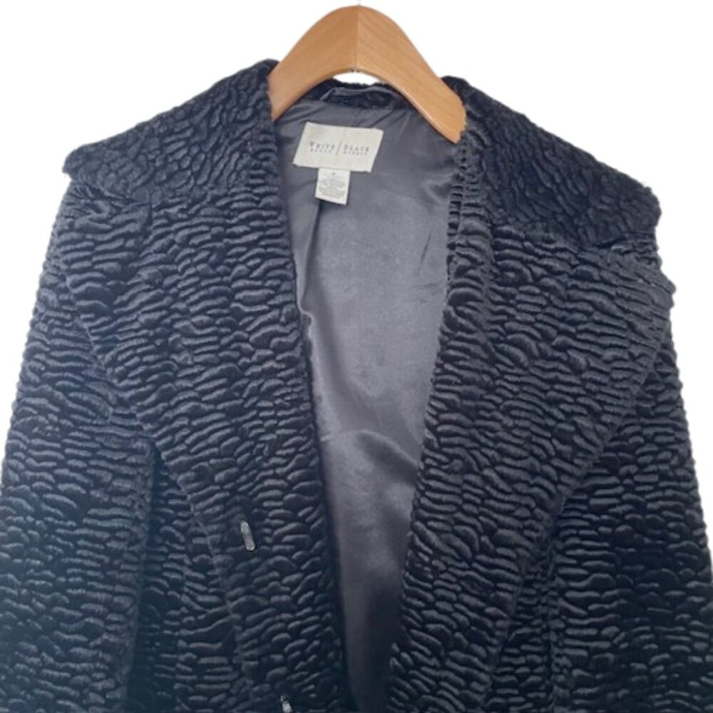 White House Black Market Faux Persian Lamb Coat Size Small - Picture 3 of 11